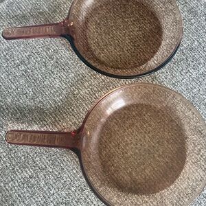 corning visions Frying Pan Set - amber glass
